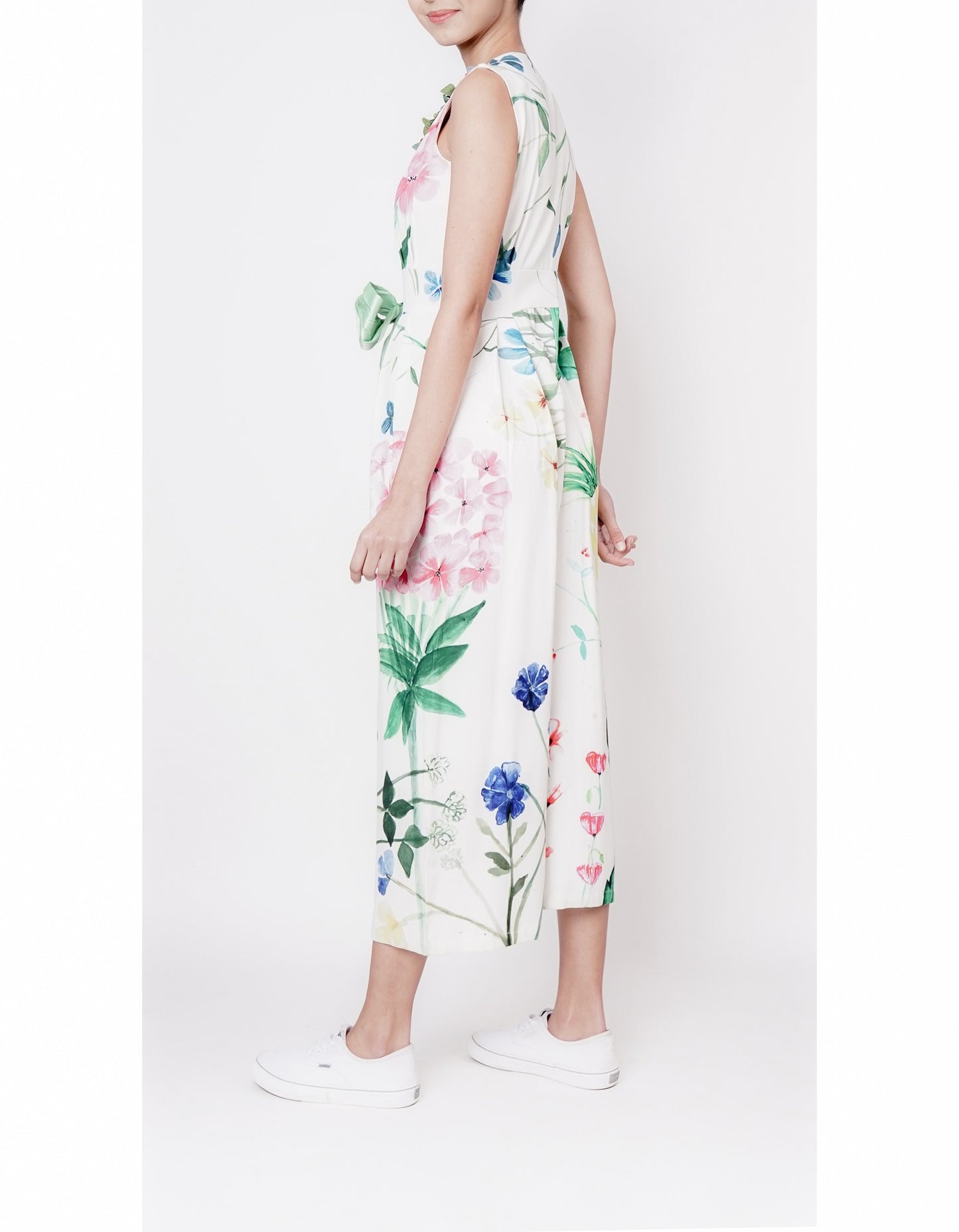 Printed White Jumpsuit