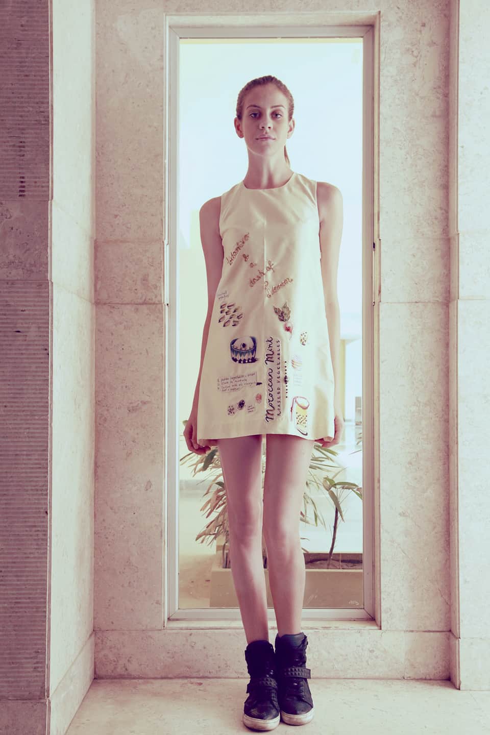 Moroccon Mint Pale Yellow Dress