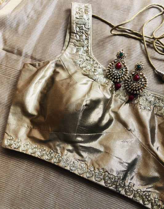 Golden silk blouse