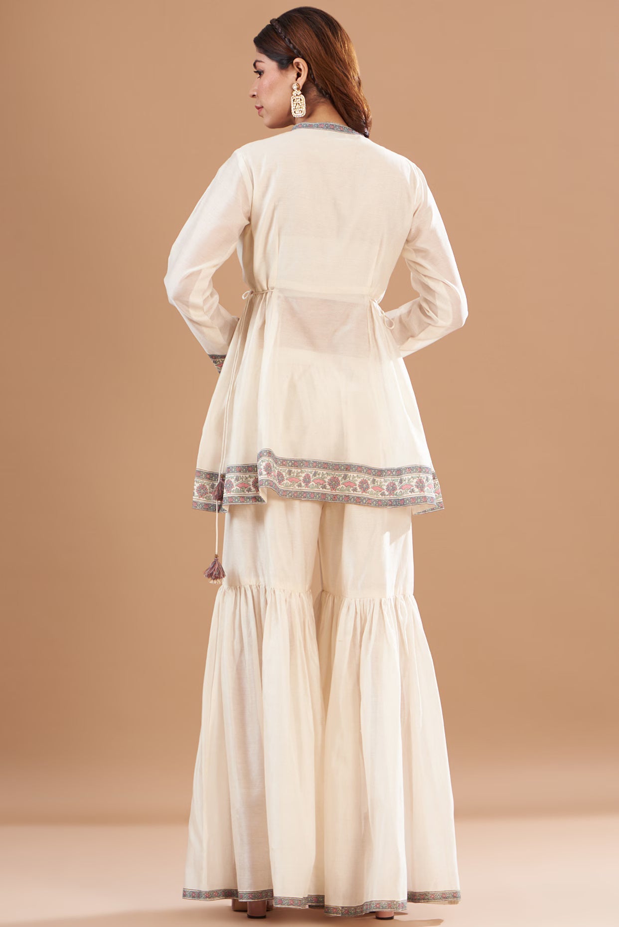 Ivory Chanderi Sharara Set