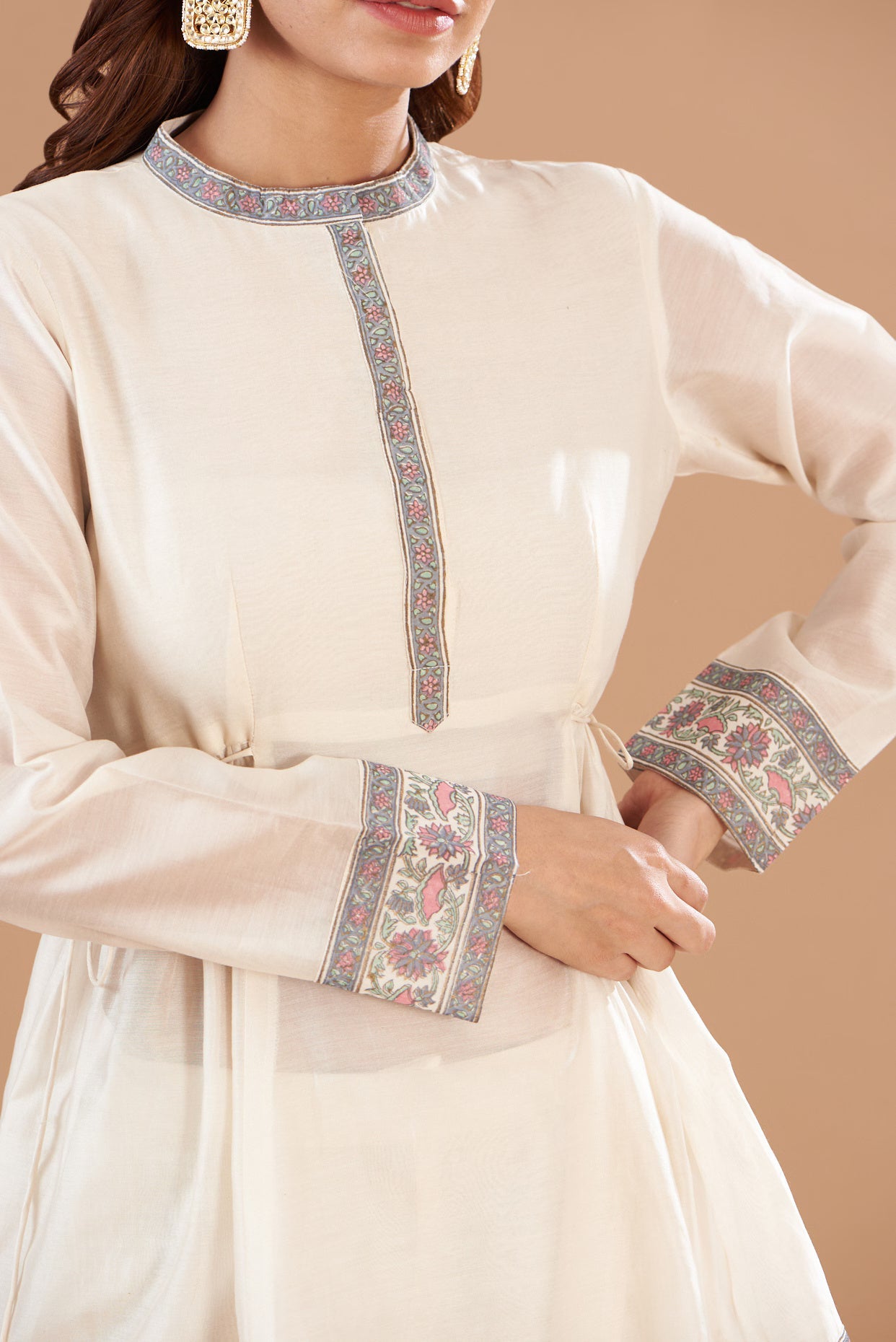 Ivory Chanderi Sharara Set