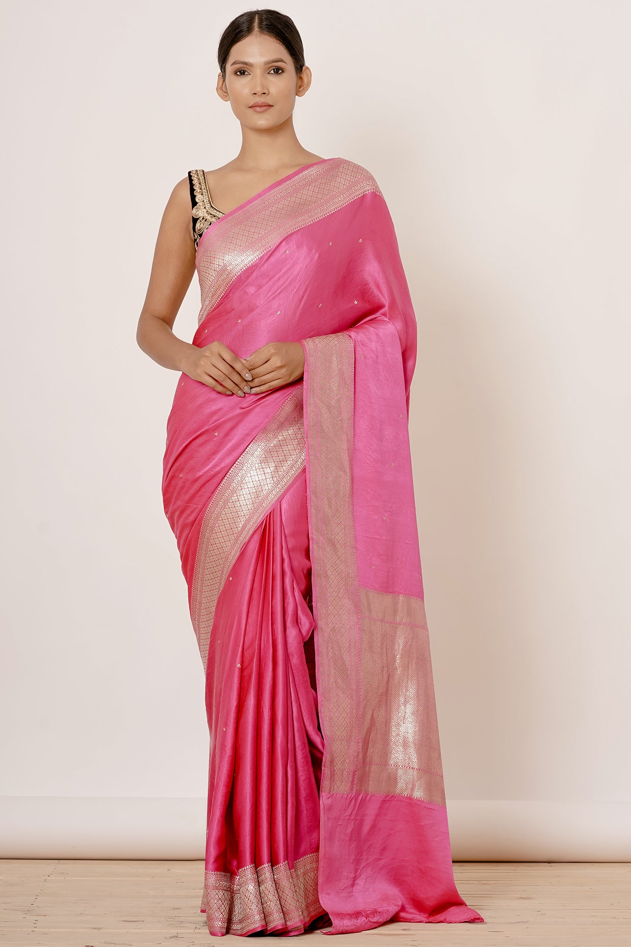 FUSCHIA PINK ROYAL BRIDAL SARI