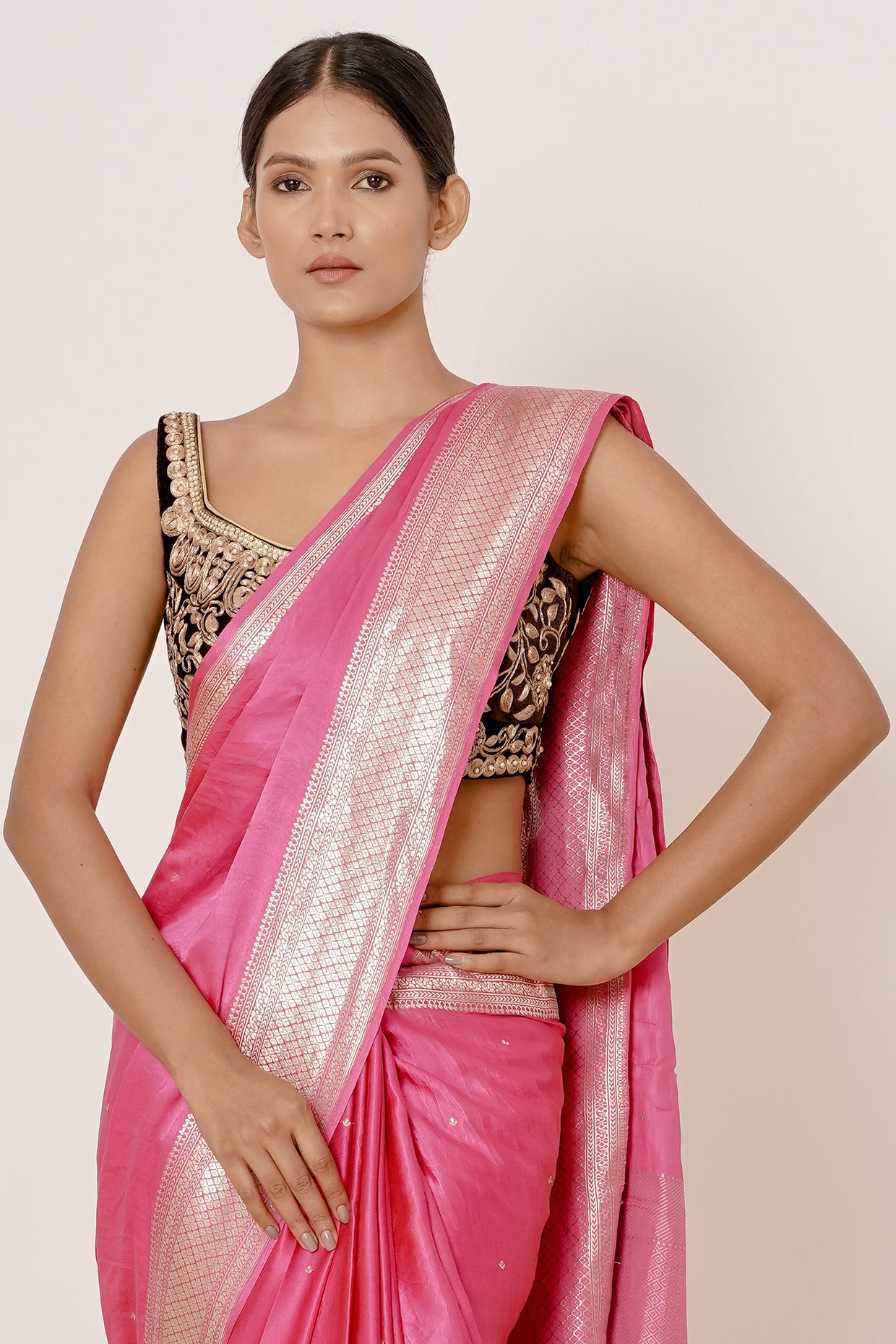 FUSCHIA PINK ROYAL BRIDAL SARI