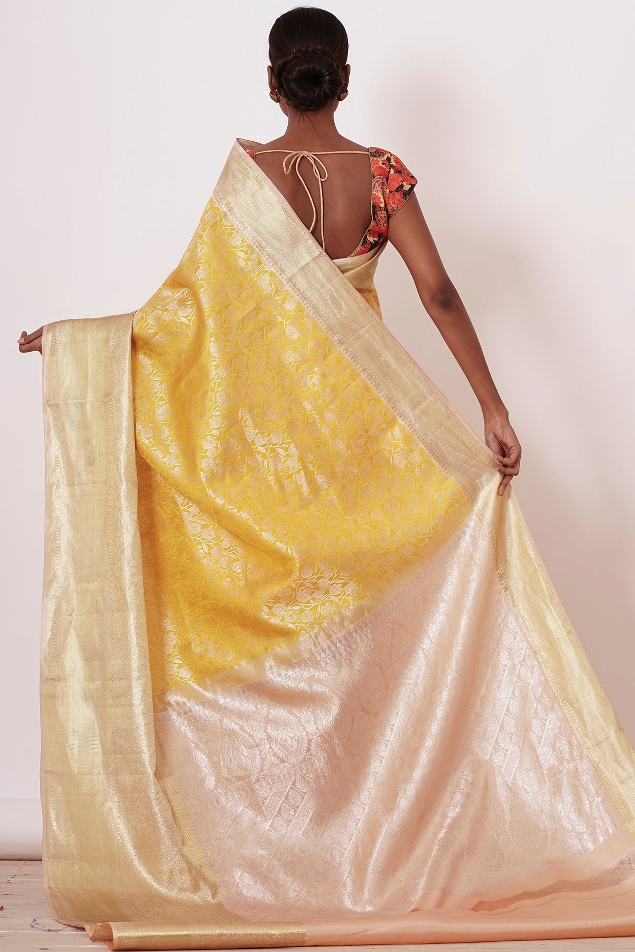 Yellow Kanjivaram Silk Saree