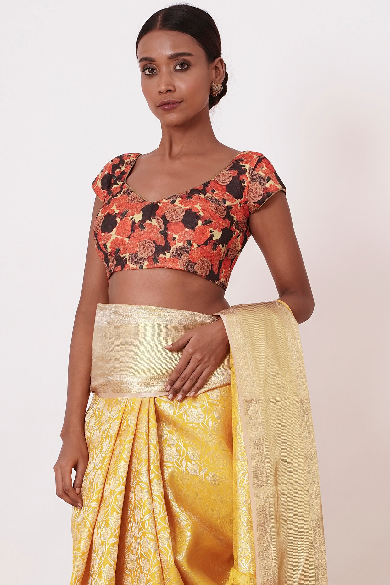 Yellow Kanjivaram Silk Saree