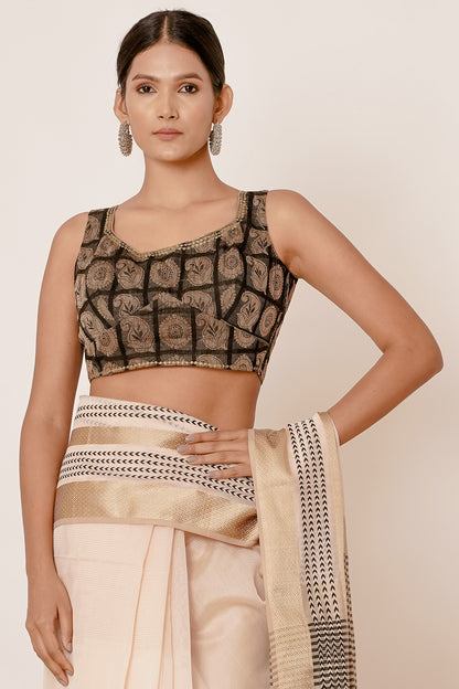 Black Hand Woven Blouse