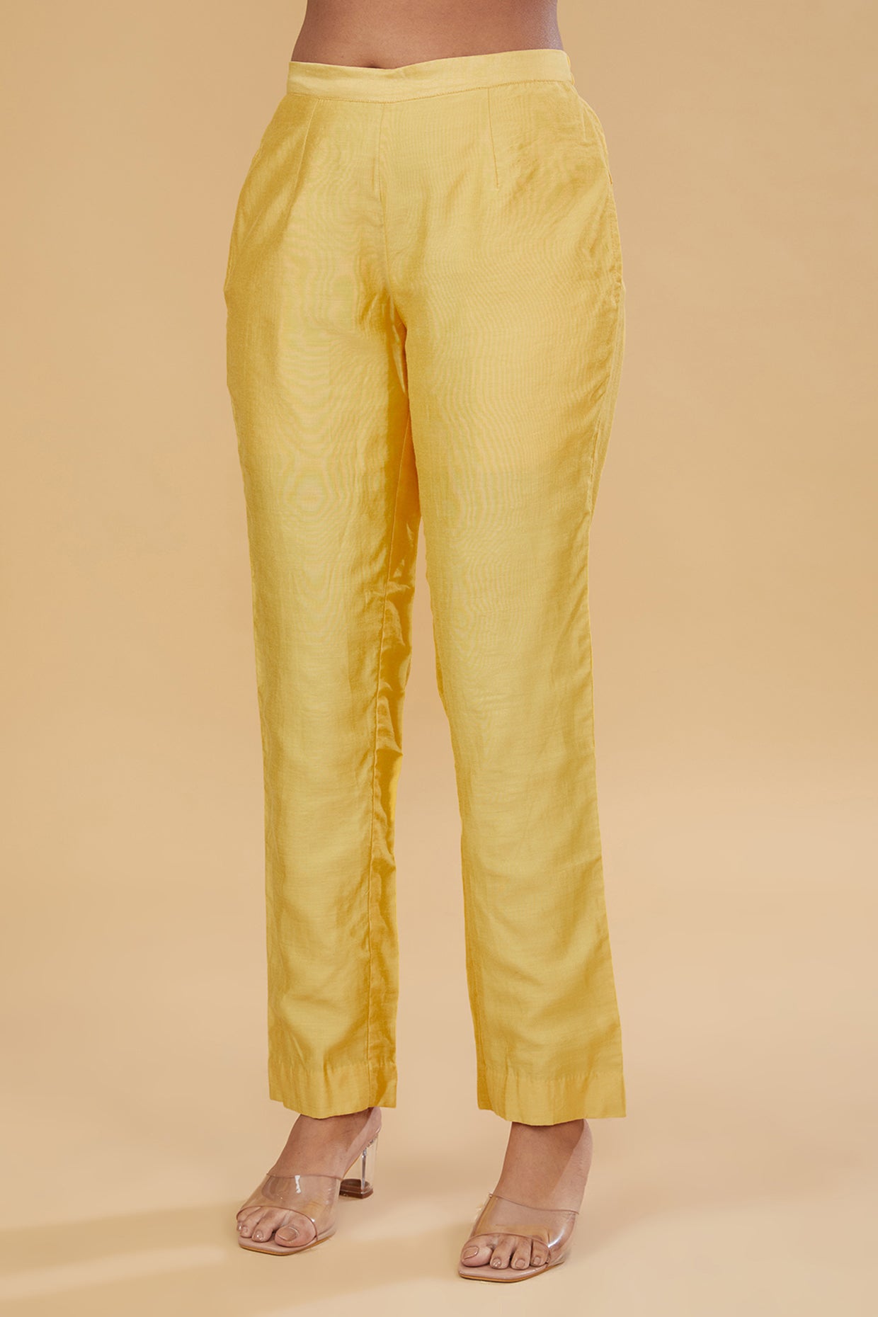 Yellow Cotton Silk Floral Embroidered Kurta Set