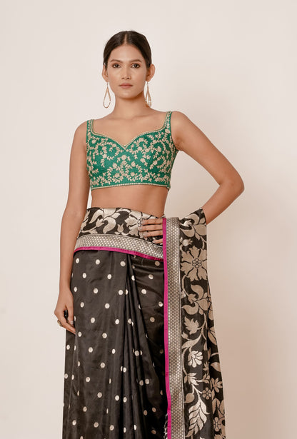 Black Banarasi Saree