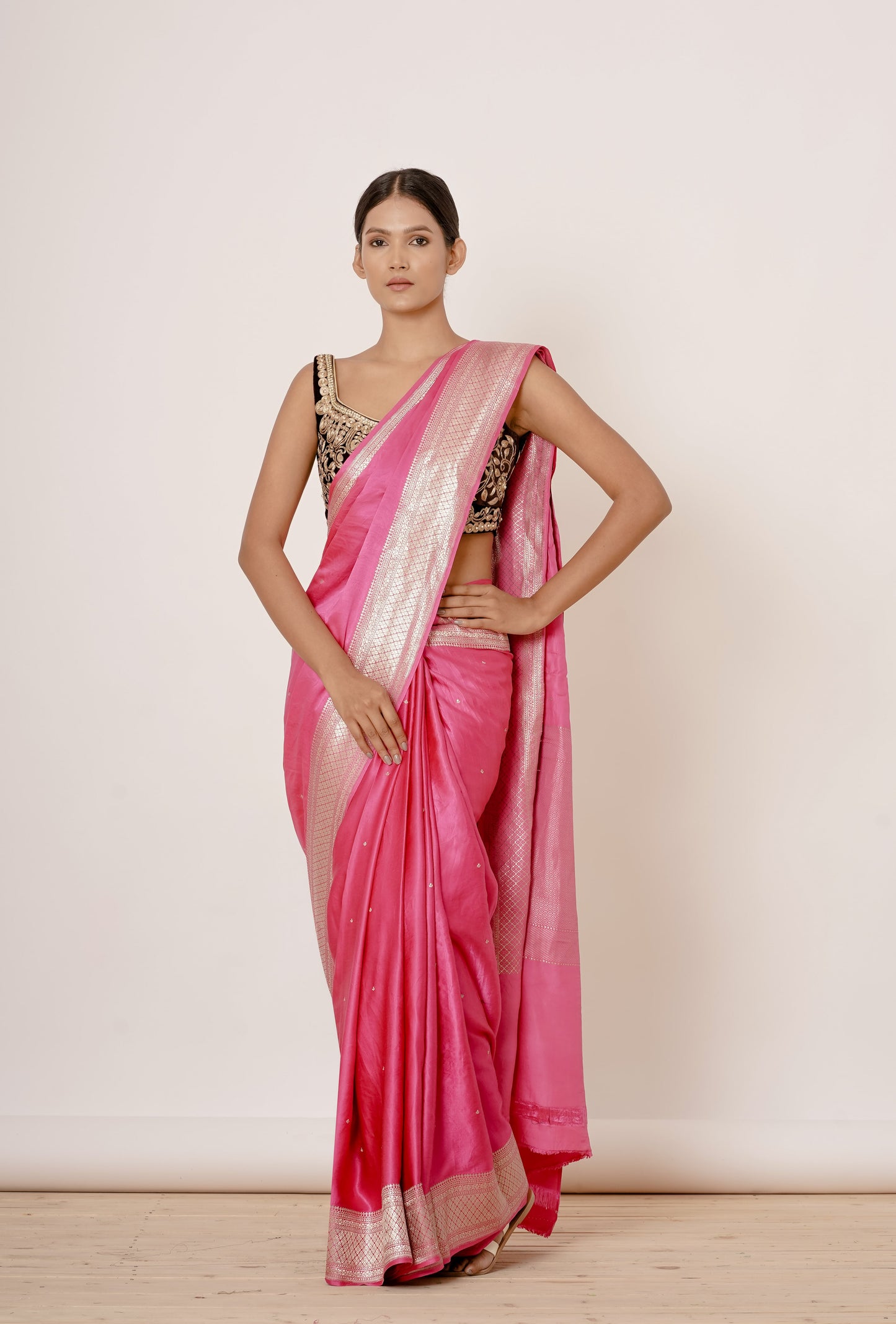 FUSCHIA PINK ROYAL BRIDAL SARI