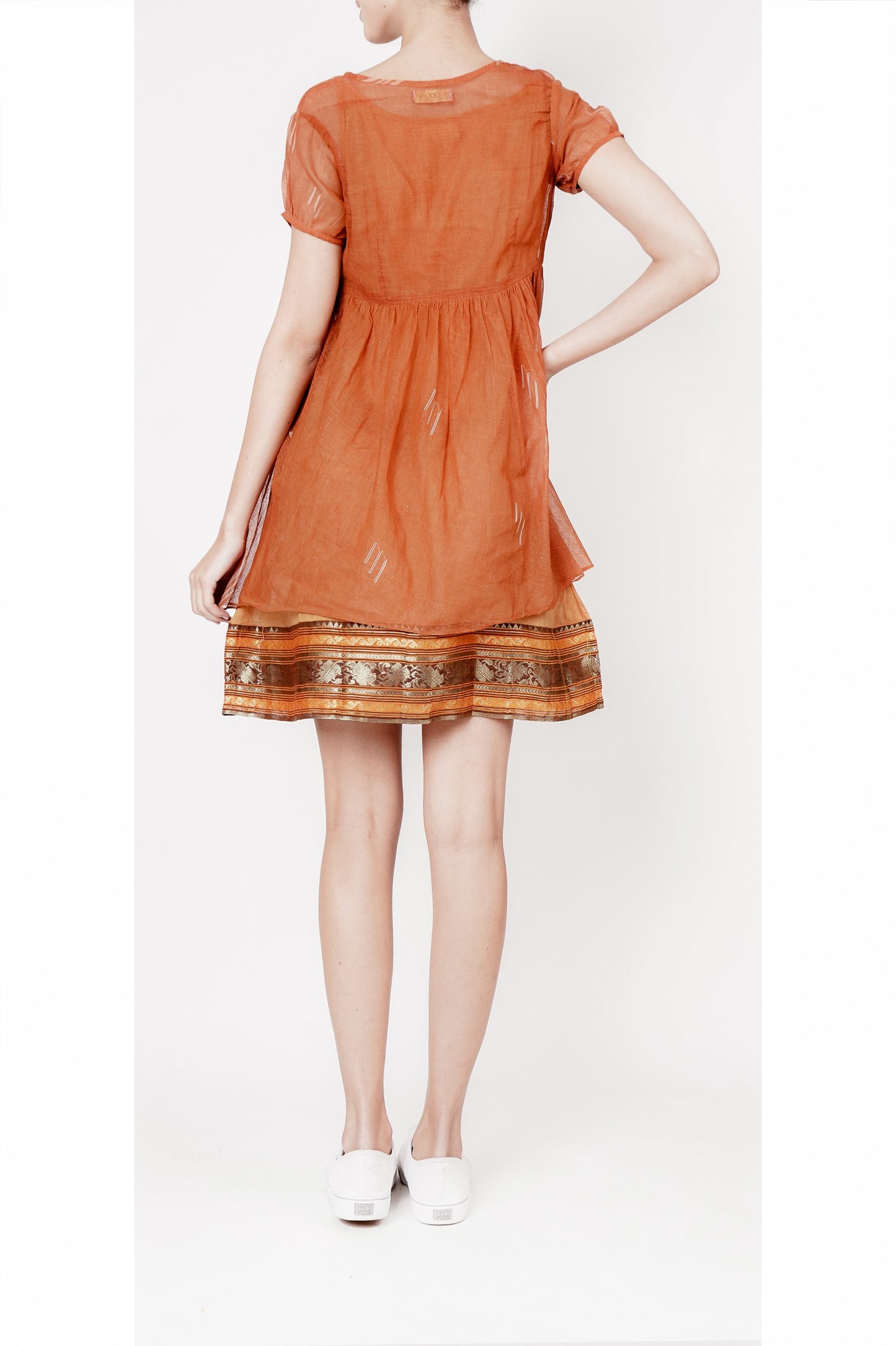 Rust Handwoven Cotton Dress