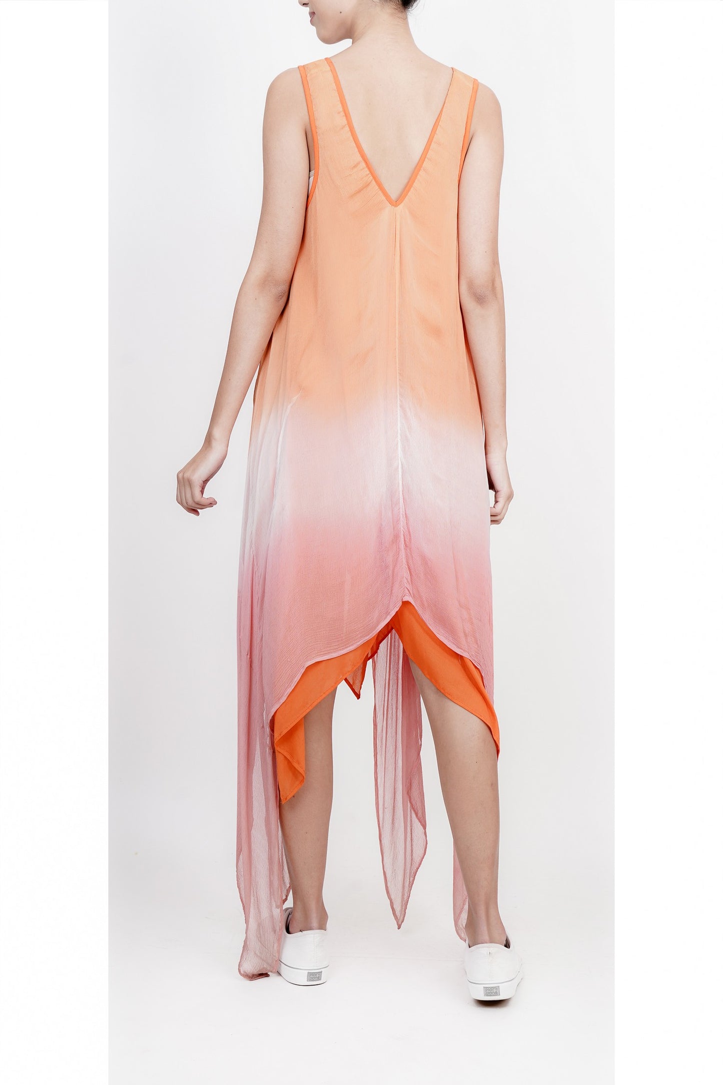 Orange to Peach shaded dress