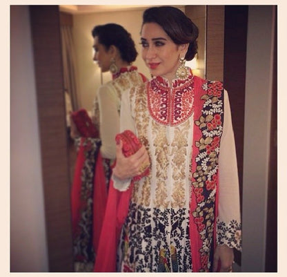 Karishma Kapoor in Ivory Lehenga Set with Jacket
