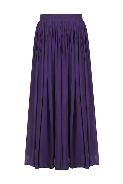 Turquoise Jaal Embroidered Jacket Kurta with Mauve Lehenga Skirt and Dupatta Set