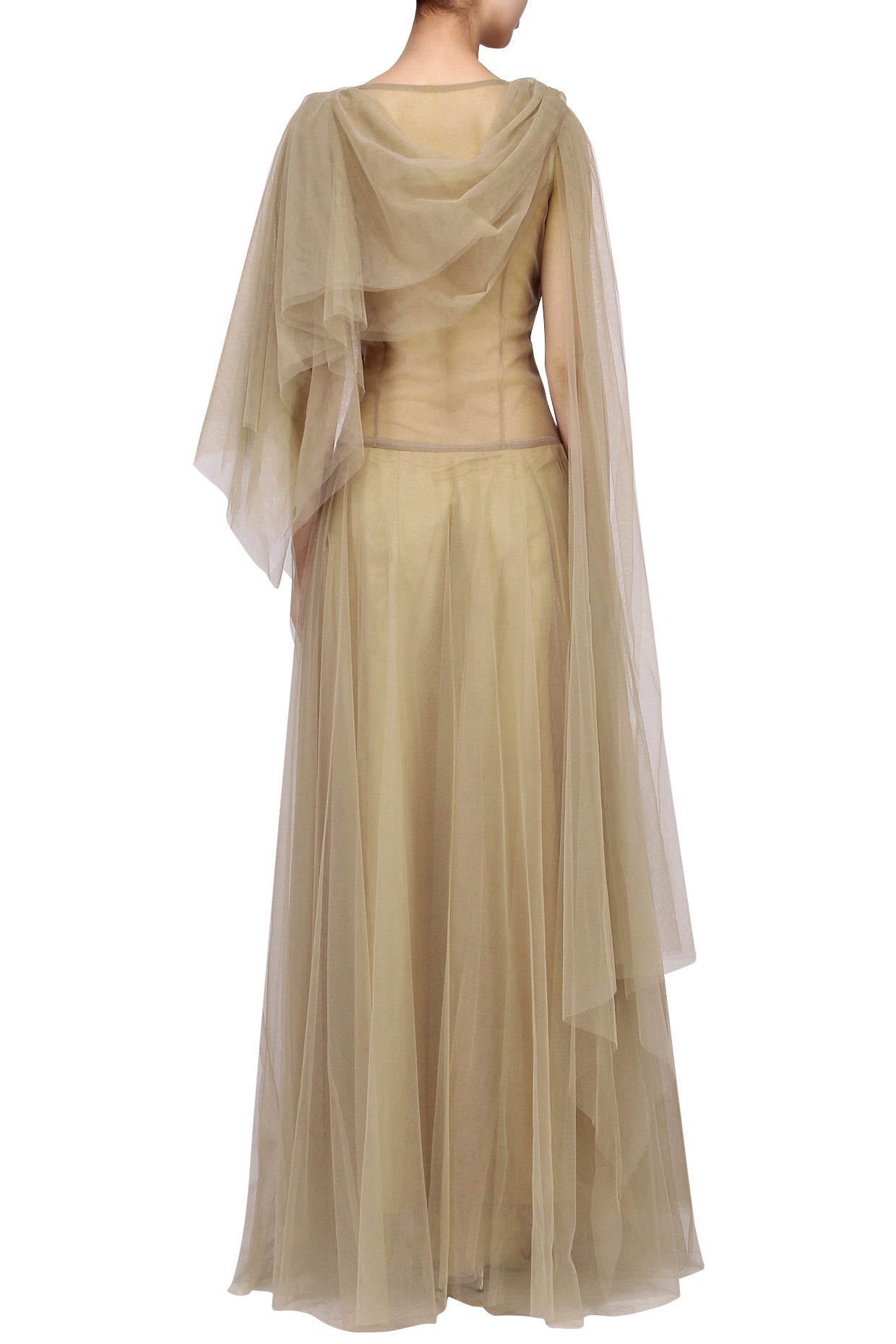 Dusky Gold Embroidered Gown