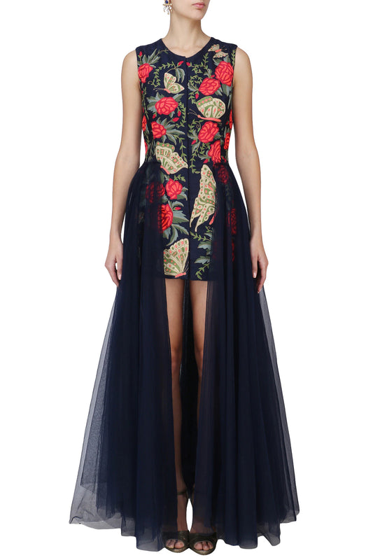 Blue Rose Butterfly Gown