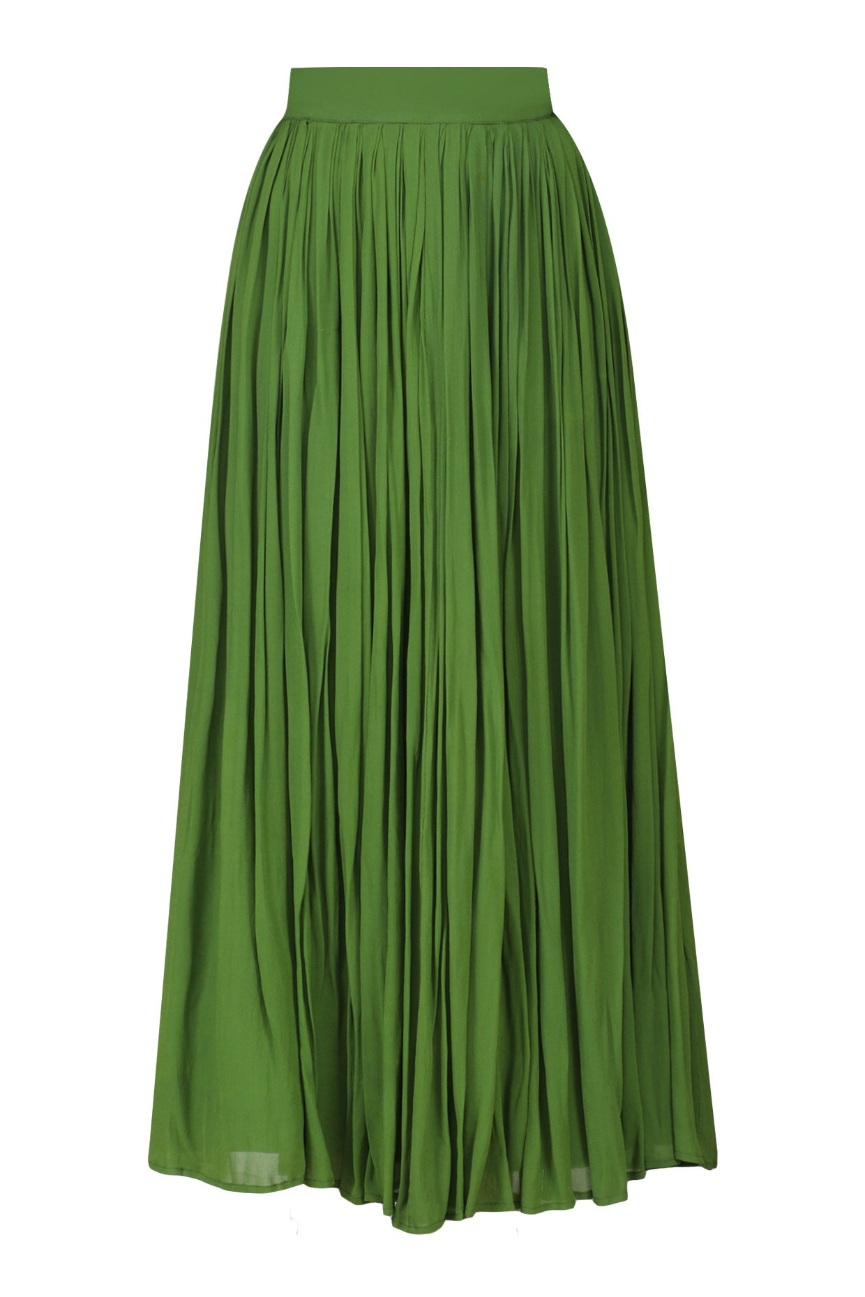 Teal heavily embroidered long jacket with Green Lehanga skirt set