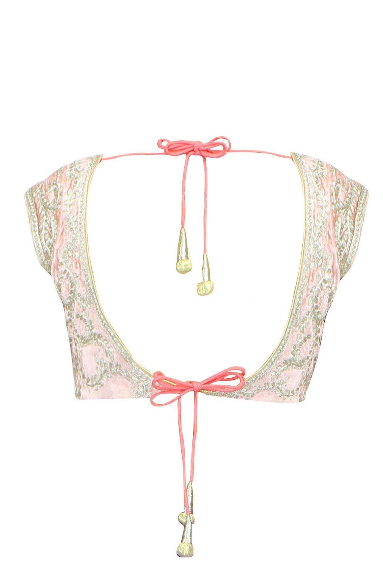 Baby pink velvet blouse