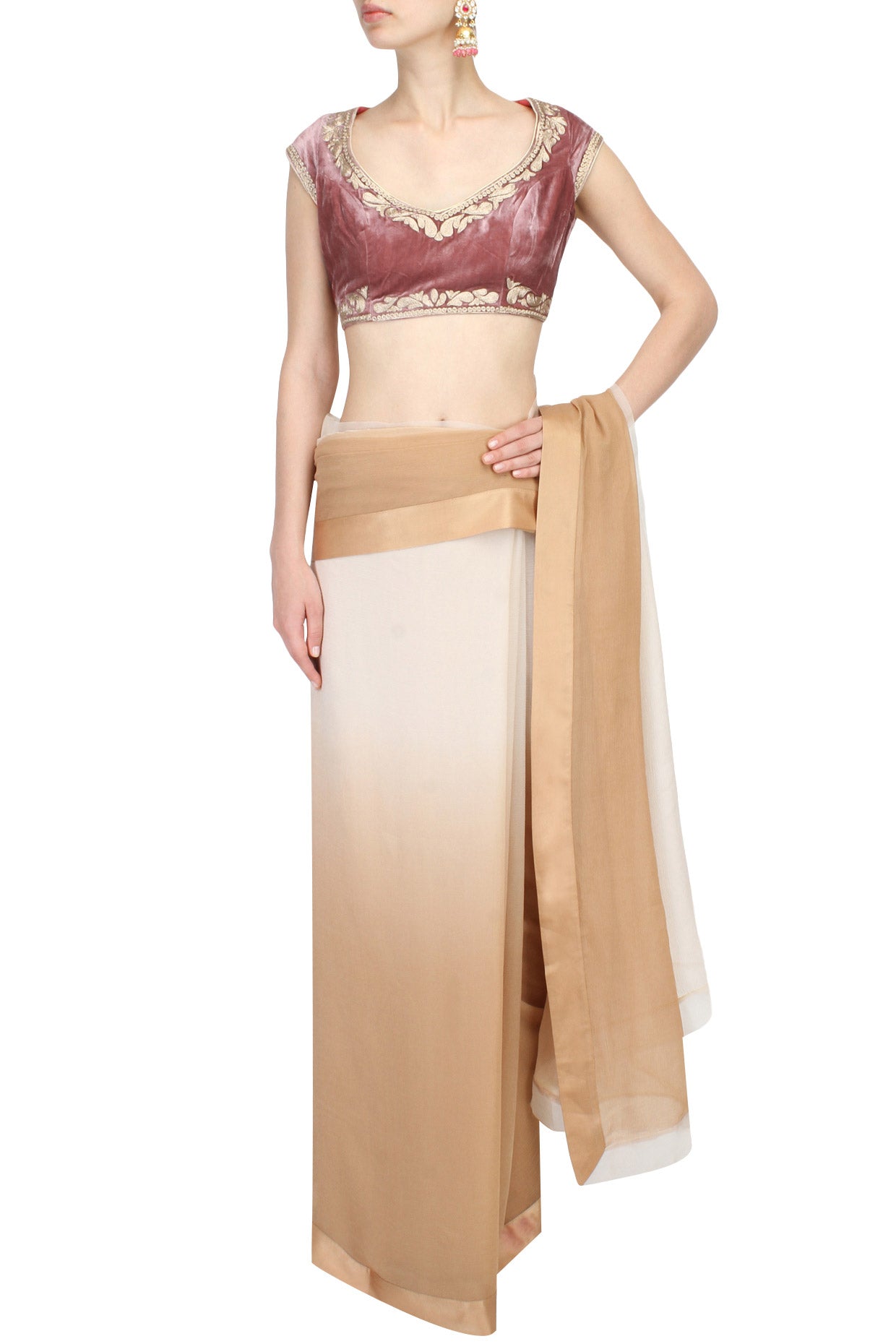 Blush Pink Embroidered Blouse