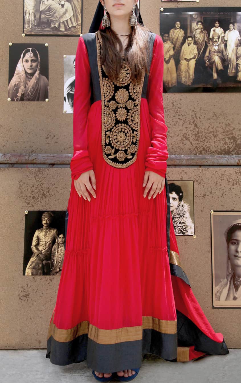 Embroidered Full Length Anarkali Set