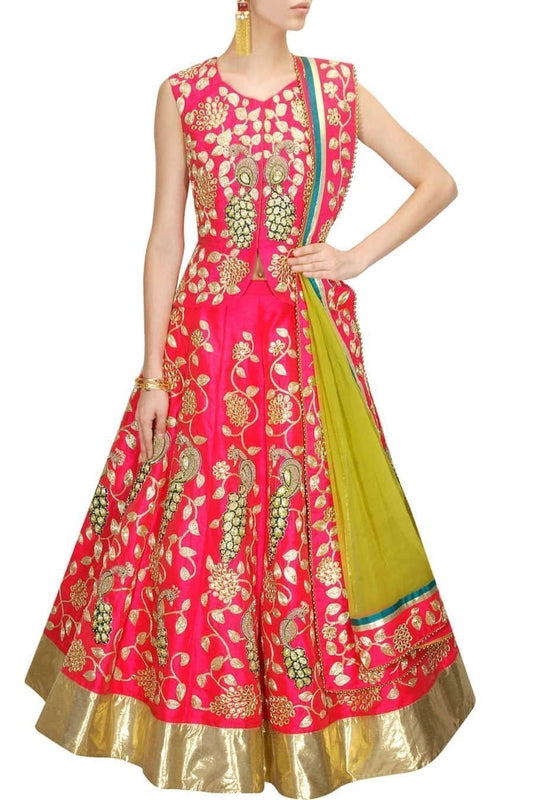 Pink Peacock Lehenga