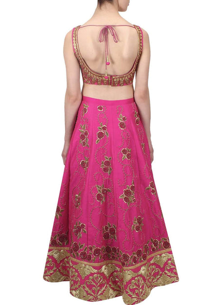 Zari Embroidered Bridal Lehenga Set