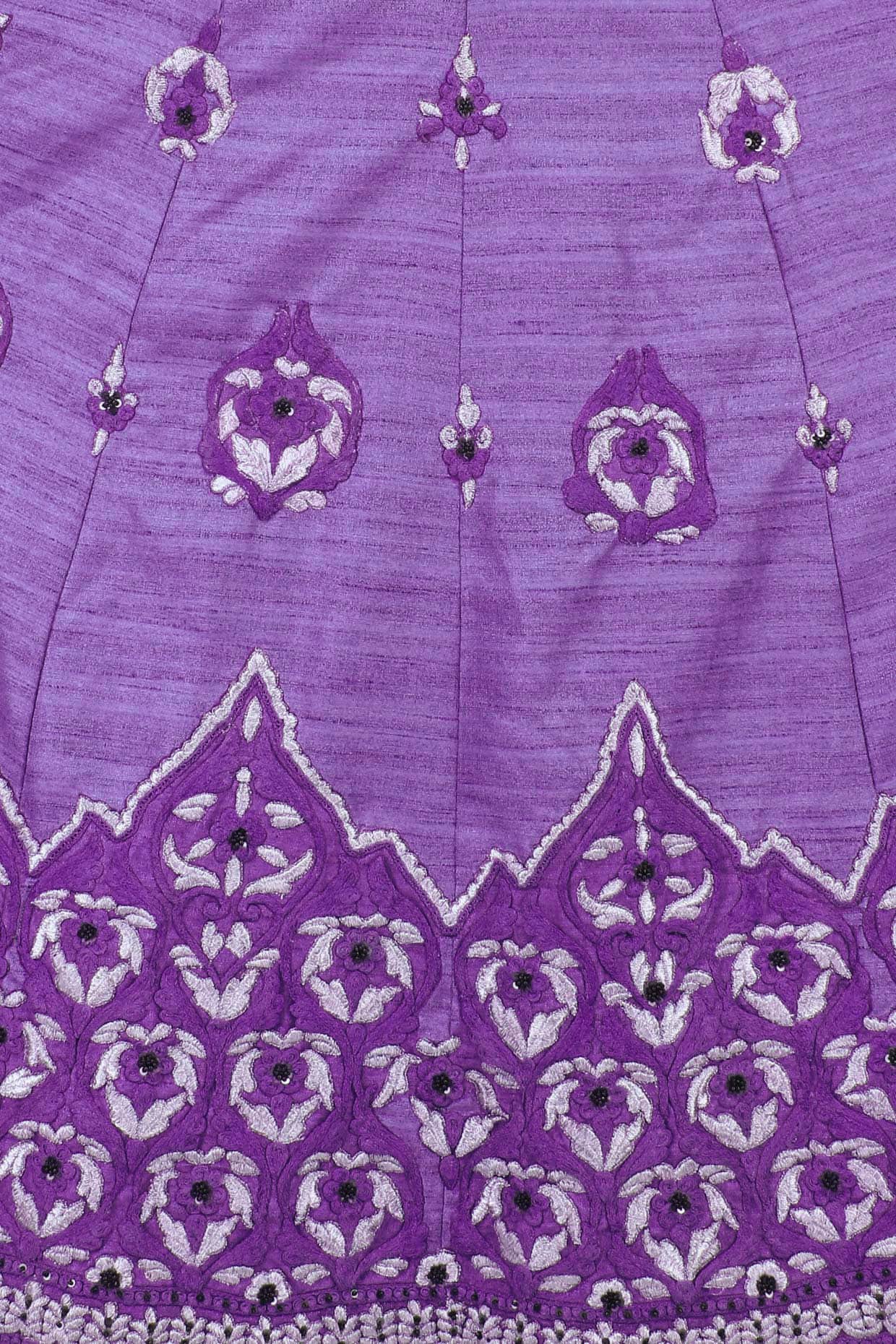 Purple long anarkali set