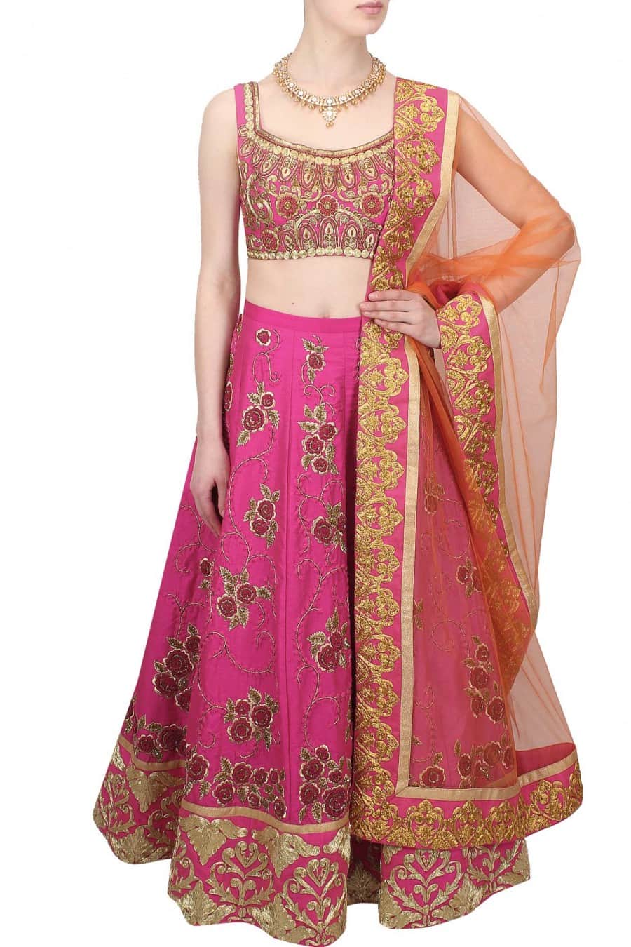 Zari Embroidered Bridal Lehenga Set