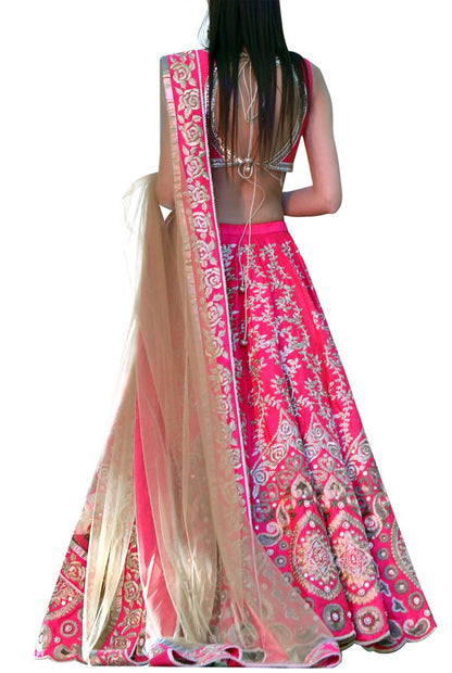 Bright Pink Bridal Lehenga