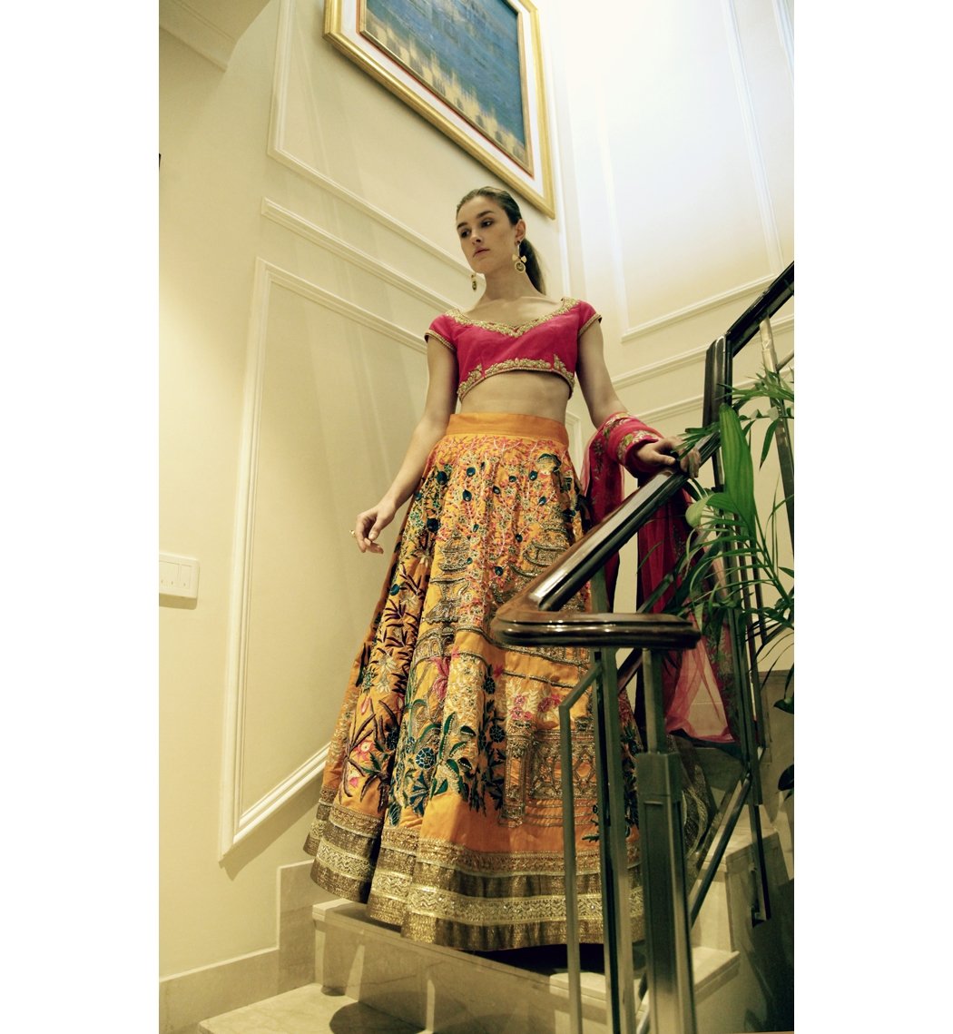 Mustard Heavy Lehenga Set