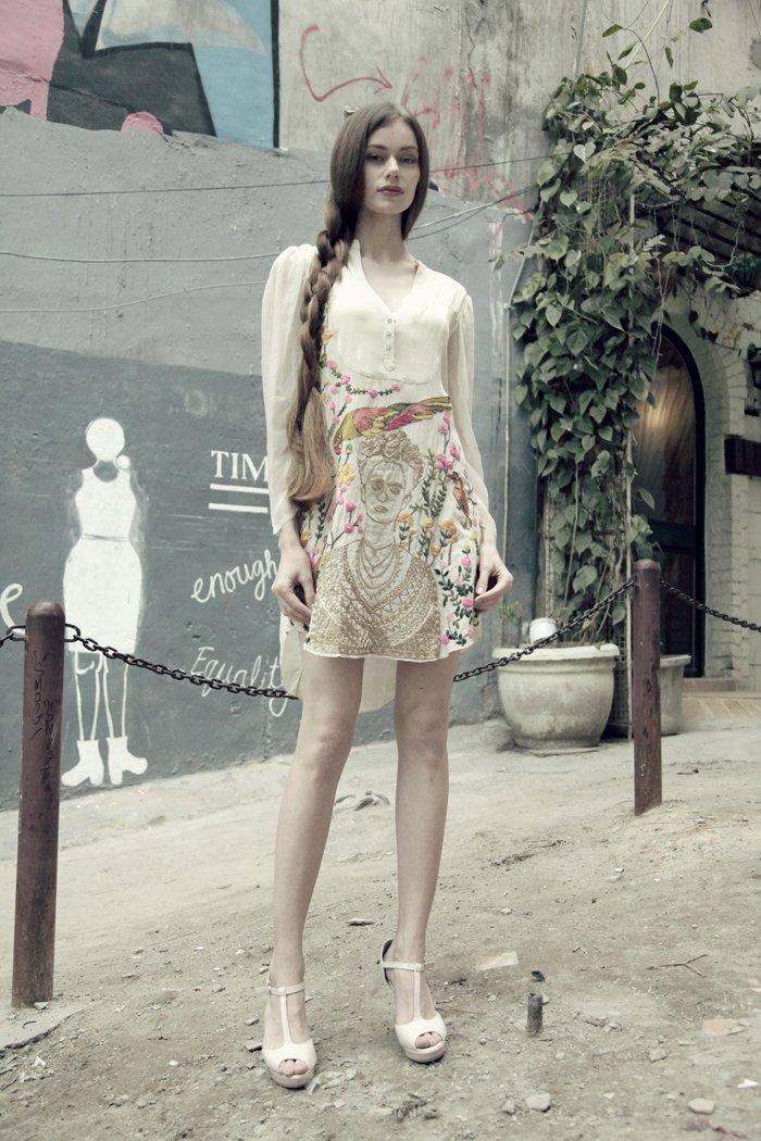 Off white tunic dress