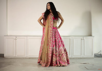 Bright Pink Bridal Lehenga