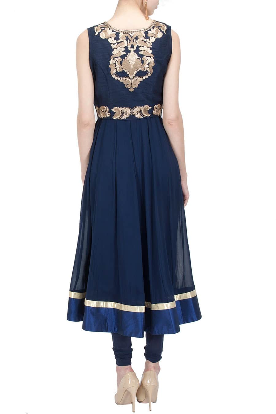 navy blue anarkali set