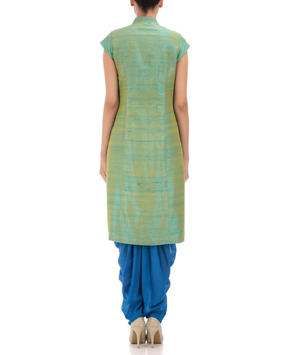 Dual tone kurta with dhoti pants