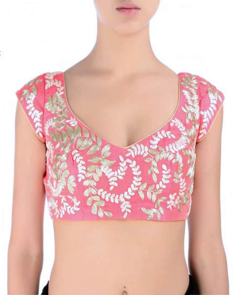 Zari Embroidered Back-less Blouse