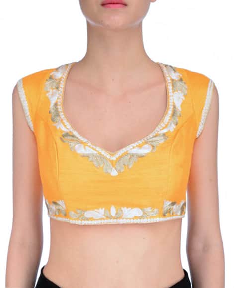Dandelion Yellow Embroidered Blouse with zari
