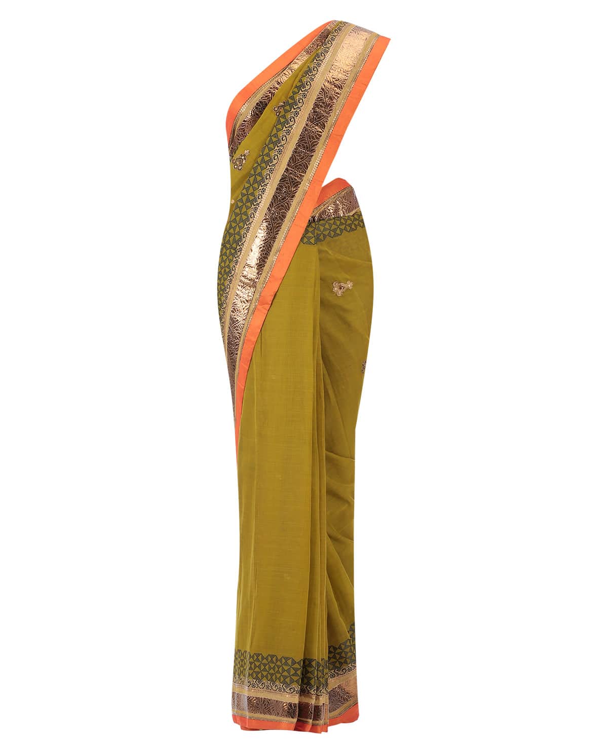 Handwoven Cotton Silk Sari with Blouse