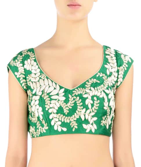 Emerald Green Embroidered blouse