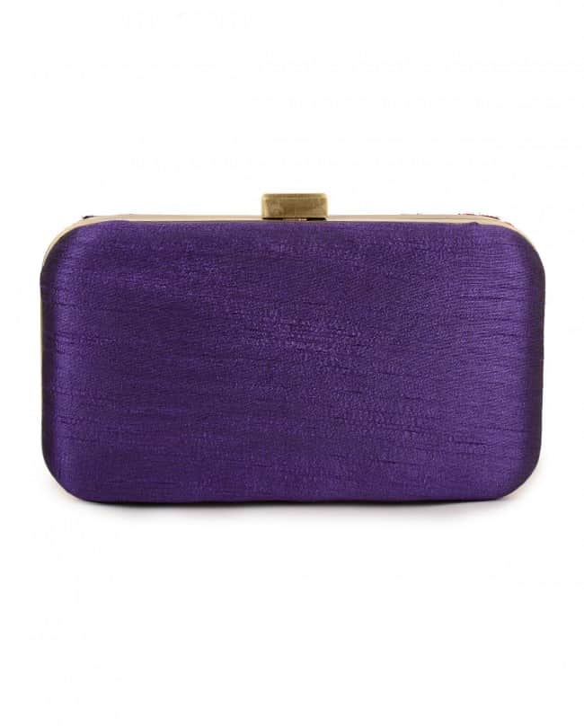 Bagkrafts Purple Cream Silk & Brocade Party Clutch Wallet Purse at Rs 950  in Sangli