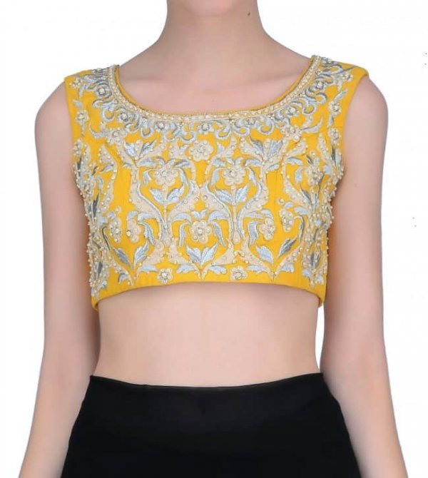 Chrome Yellow Embroidered Blouse
