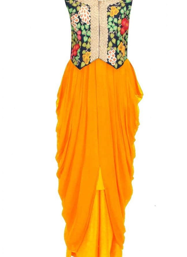 Mustard yellow with embroidered waistcoat